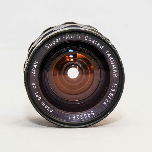 [ Near Mint ] Pentax Super Multi Coated TAKUMAR 24mm F3.5 M42