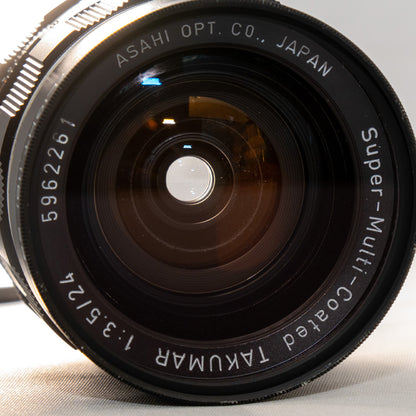 [ Near Mint ] Pentax Super Multi Coated TAKUMAR 24mm F3.5 M42