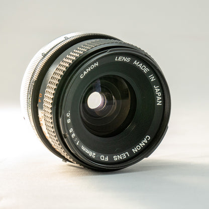 [ Excellent +5 ] Canon FD 28mm F3.5 S.C.