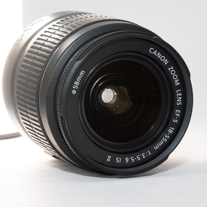 [ Good ] CANON EOS Kiss X5 EOS Rebel T3i EOS 600D with Lens EF-S 18-55mm F3.5-5.6 IS II STM